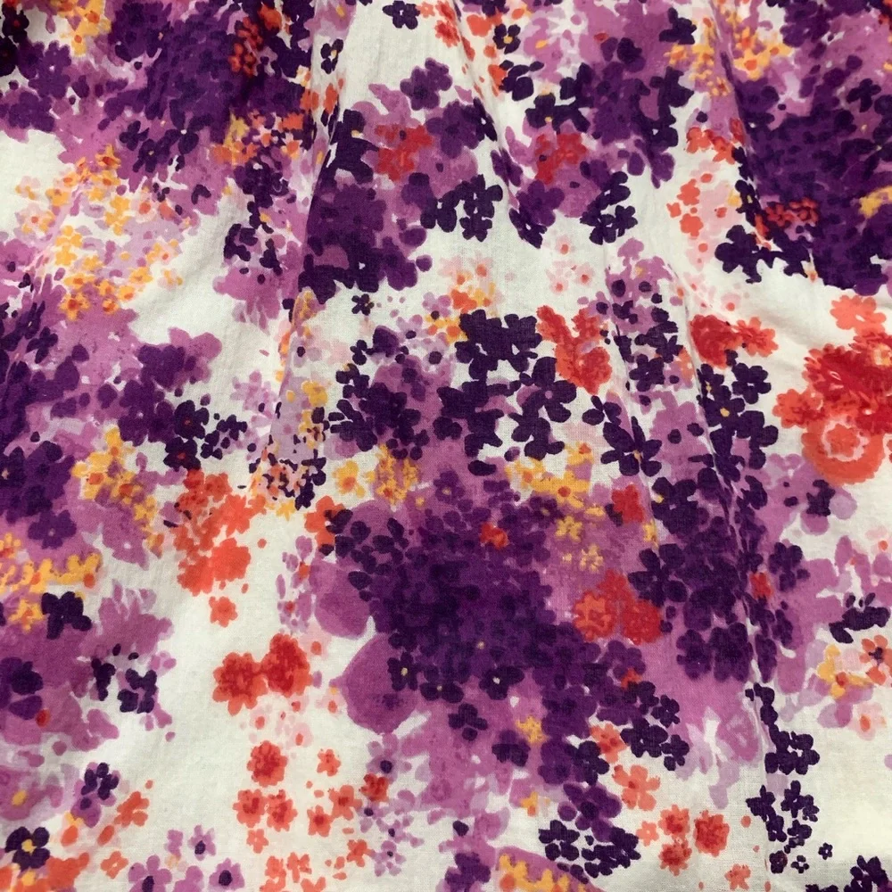 Old navy purple and salmon floral sun dress L